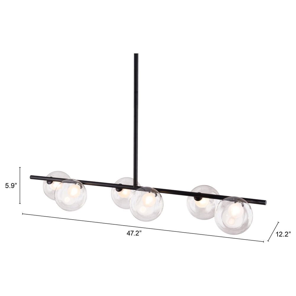 Zuo Modern Keyoz Ceiling Lamp in Black, , large