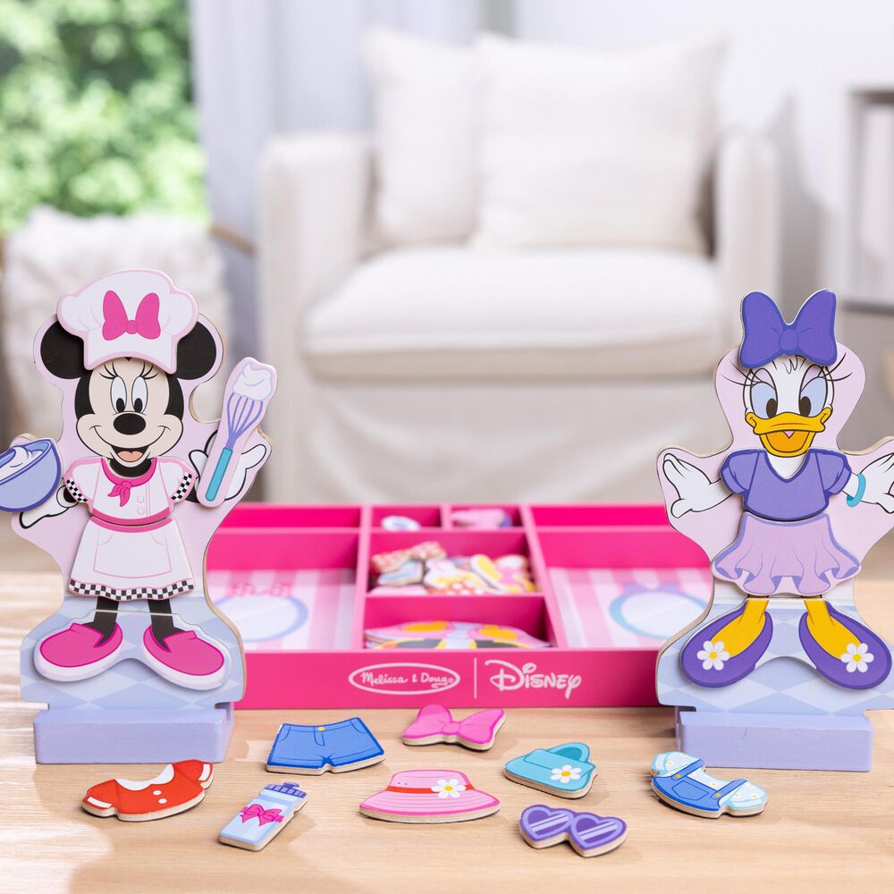 Melissa &amp; Doug Disney Magnetic Dress Up Minnie &amp; Daisy, , large