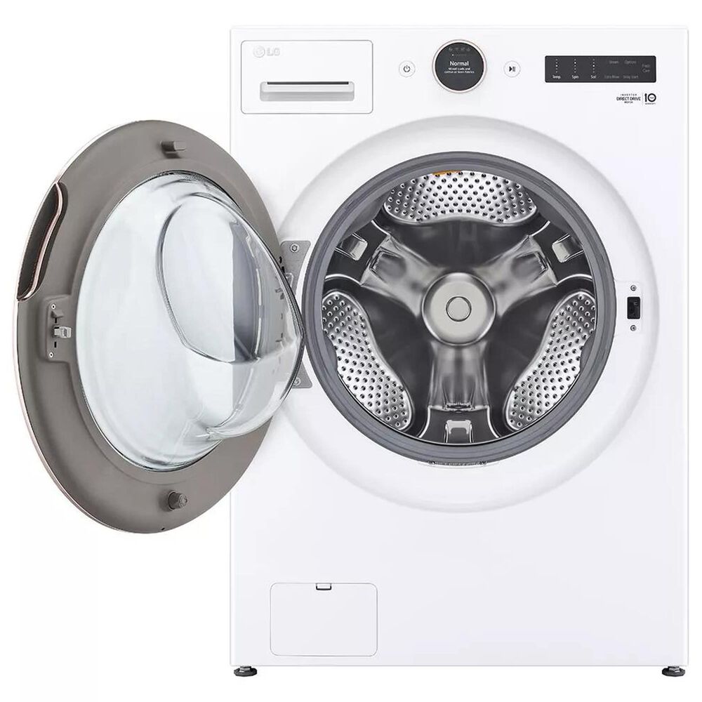 LG Front Load Washer and Gas Dryer with Pedestal in White, , large