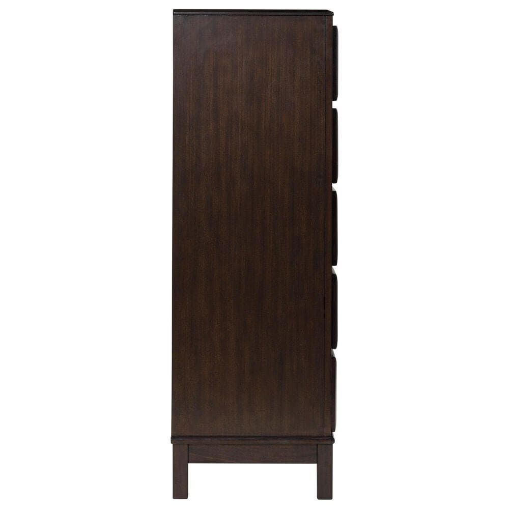 Ashley Vanmore 5-Piece Queen Storage Bedroom Set in Dark Brown, , large