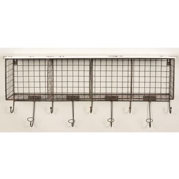 Linden Boulevard Pearse 4-Cubby Wall Shelf in Black/White, , large