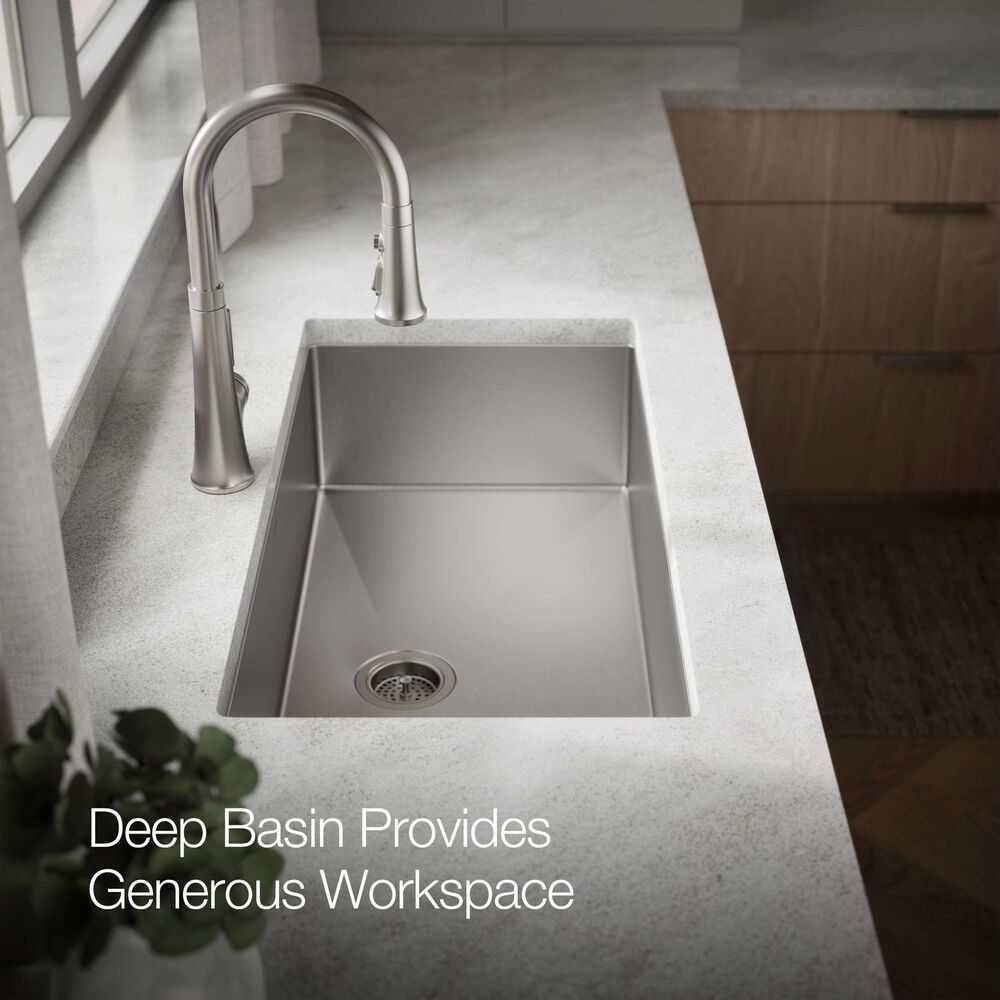 Kohler Strive 35" Undermount Single Bowl Kitchen Sinks in Stainless Steel, , large