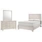 Crown Mark Charlie 3-Piece King Panel Bedroom Set in White, , large