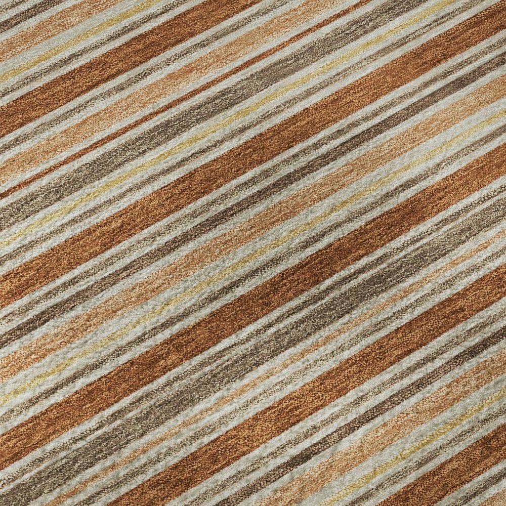 Dalyn Rug Company Soft Essentials Striped Paprika 5' x 7'6" Indoor/Outdoor Area Rug, , large