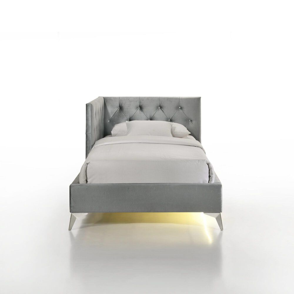 Mayberry Hill Twin Corner Bed in Grey, , large