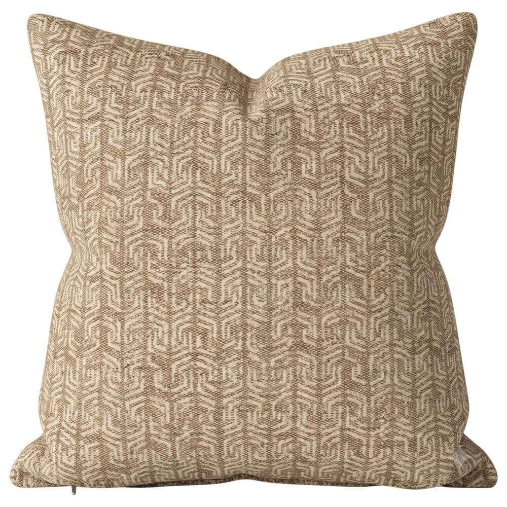 Valdese Weavers Wriston 20" Square Throw Pillow in Chai, , large