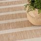 Nourison Positano POS03 Beige and Ivory 6" x 9" Indoor/Outdoor Area Rug, , large