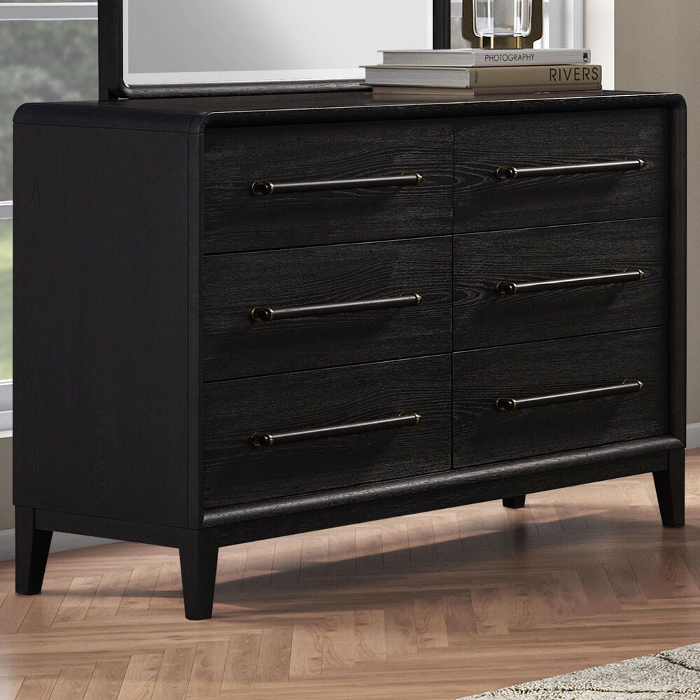 Sterling Timber Elure Youth 6-Drawer Dresser in Peppercorn, , large