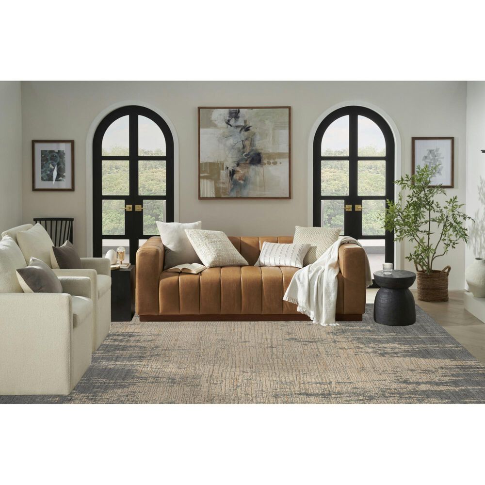 Nourison Harmony 8&#39;6&quot; x 11&#39;6&quot; Slate and Beige Area Rug, , large