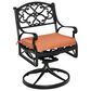Homestyles Sanibel 7-Piece Patio 42" Dining Set with Umbrella and Swivel Chairs in Black, , large