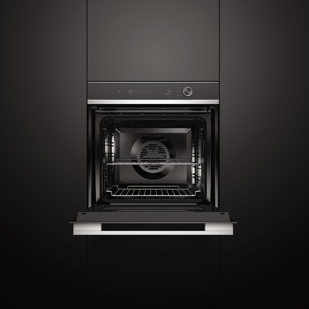 Fisher &amp; Paykel Series 7 24&quot; Contemporary Single Electric Wall Oven with 11 Functions in Stainless Steel and Black, , large