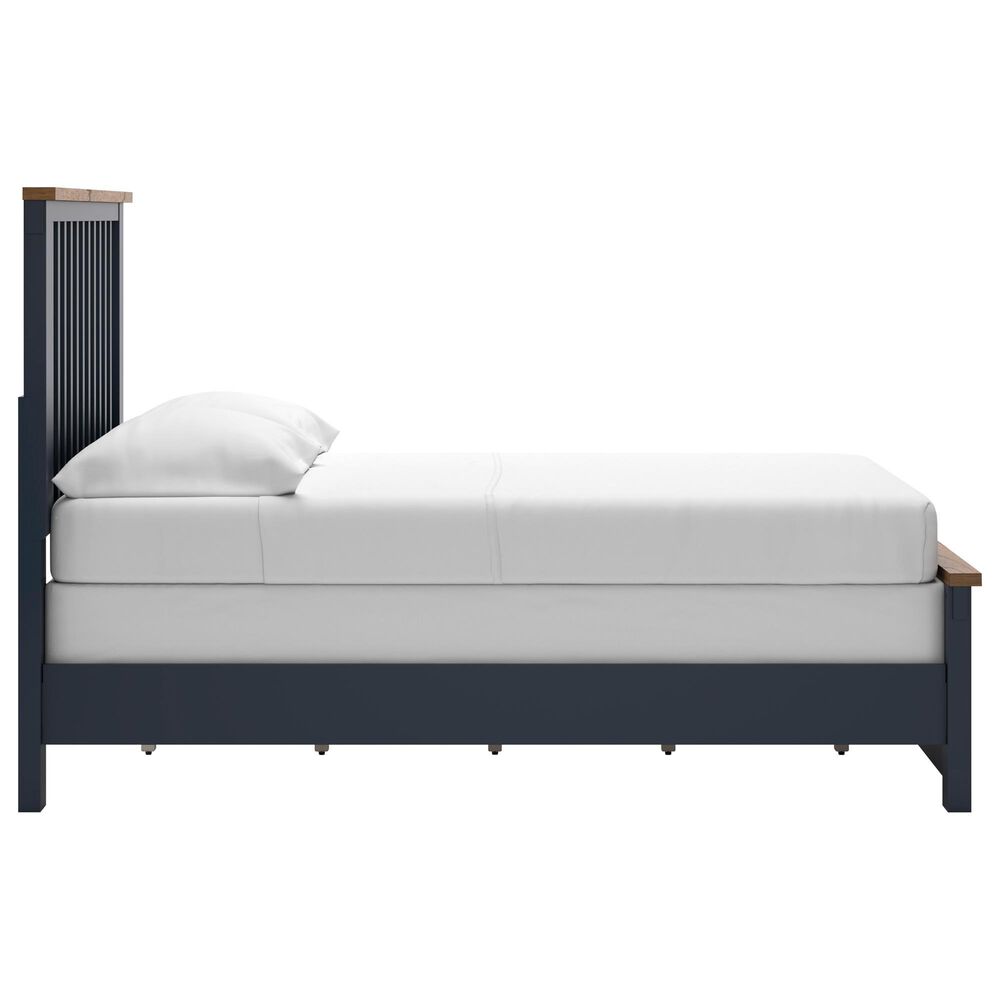 Ashley Landocken 5-Piece Full Bedroom Set in Brown and Blue, , large