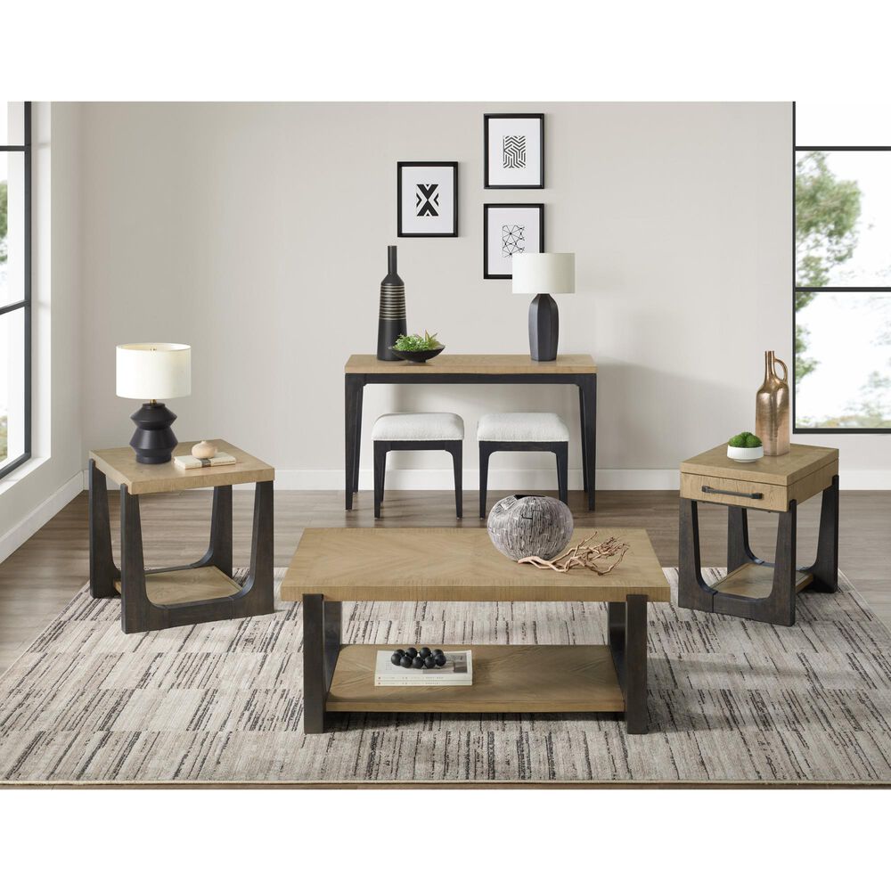 Golden Wave Furniture Sutton Place End Table in Caramel and Cocoa, , large