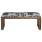 Slatehouse Anthropology Solid Wood Frame and Upholstered Bench in Brown, , large