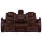 New Heritage Design Chester Power Reclining Sofa in Brown, , large