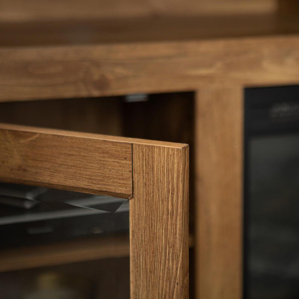 Walker Edison 58" Tall Fireplace TV Stand in Barnwood NFM