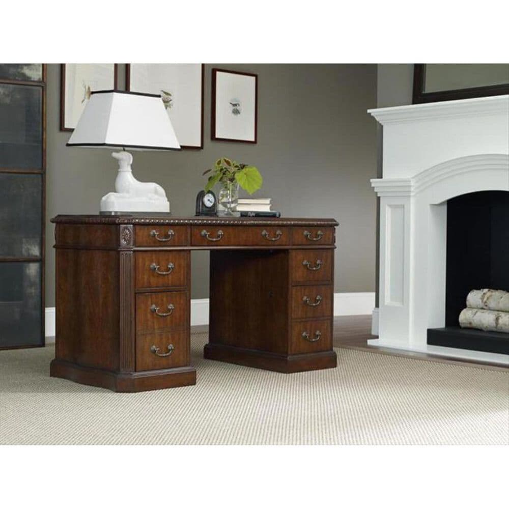 Hooker Furniture Kneehole Desk in Cherry, , large