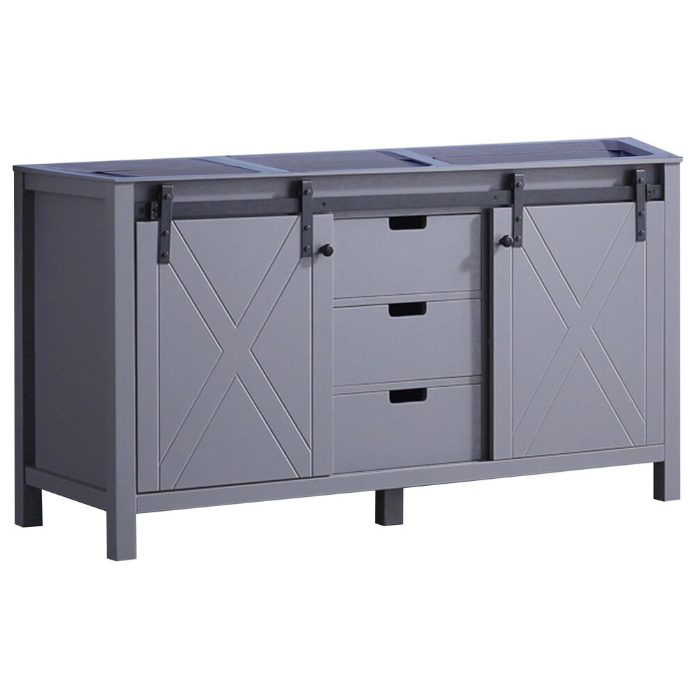 Lexora Home Marsyas 60" Double Bathroom Vanity Cabinet Only in Dark Grey, , large