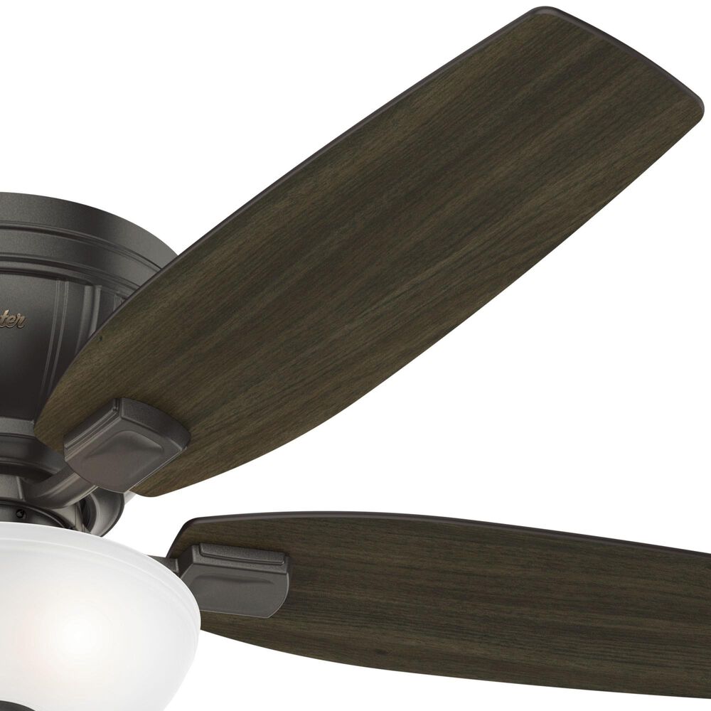 Hunter Kenbridge Low Profile 52&quot; Ceiling Fan with LED Lights in Noble Bronze, , large