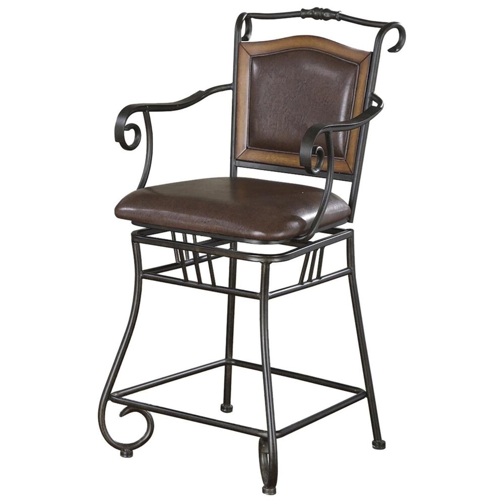 Pacific Landing 24" Metal Counter Stool with Arms, , large