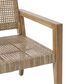 Hearth and Haven Outdoor Wood and Flat Wicker Club Chair in Light Brown (Set of 2), , large
