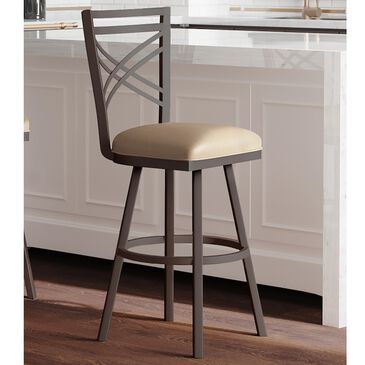 Delaware Dining Rebecca 30" Swivel Barstool in Sun Bronze/Beige, , large