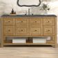 James Martin Vanities Breckenridge 60" Single Bathroom Vanity in Light Natural Oak with 3 cm Parisien Bleu Quartz Top and Rectangular Sink, , large