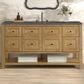James Martin Vanities Breckenridge 60" Single Bathroom Vanity in Light Natural Oak with 3 cm Parisien Bleu Quartz Top and Rectangular Sink, , large