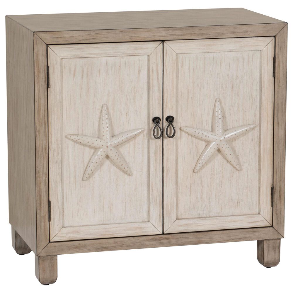 Linon Home Decor Jindran 2-Door Cabinet in Grey and Off White, , large