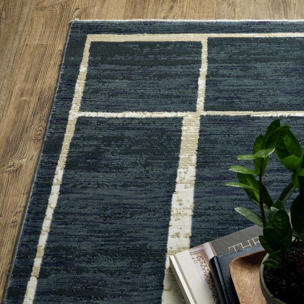 Oriental Weavers Reed 9&#39;10&quot; x 12&#39;10&quot; Blue and Ivory Area Rug, , large