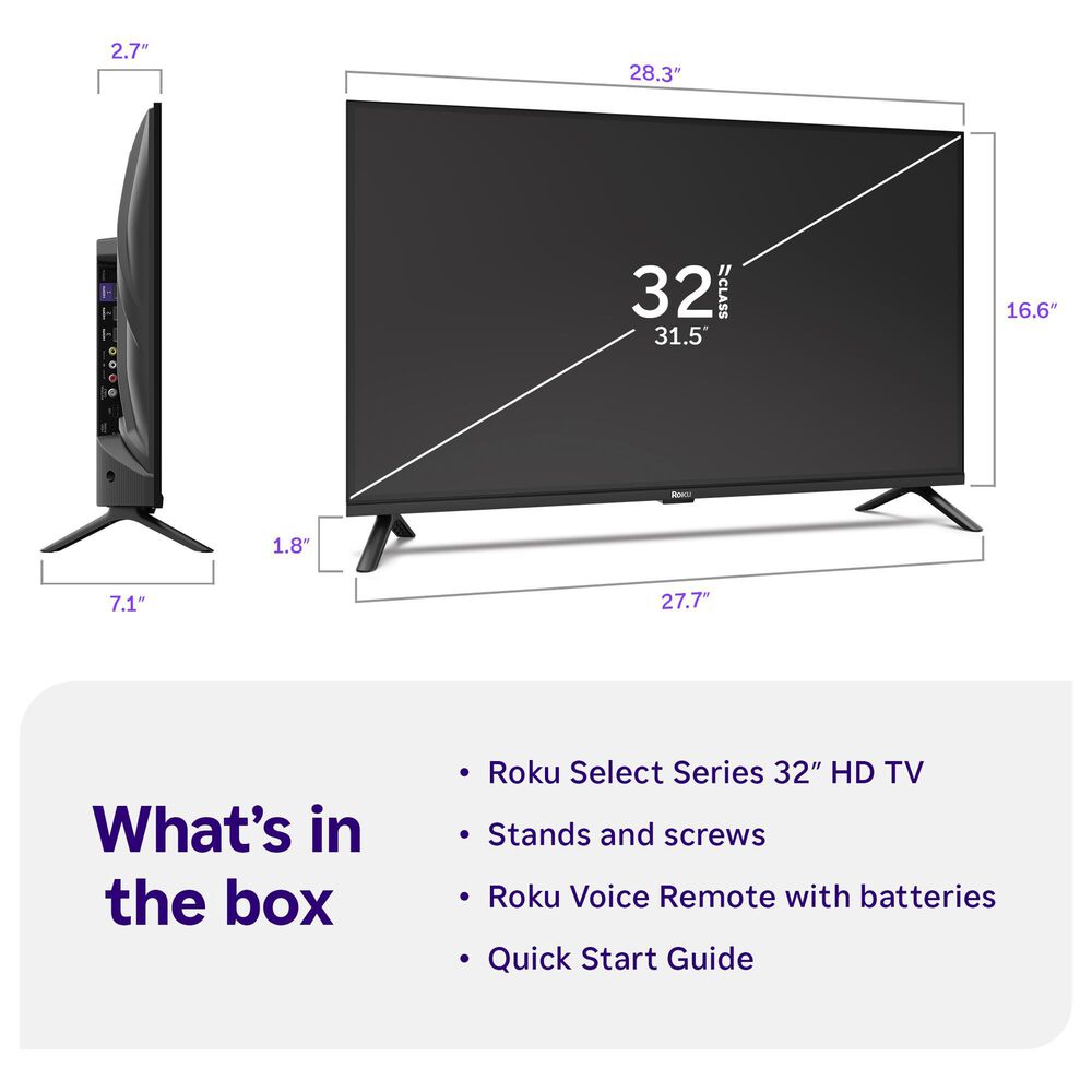 Roku 32" Class Select Series HD in Black - Smart TV, , large