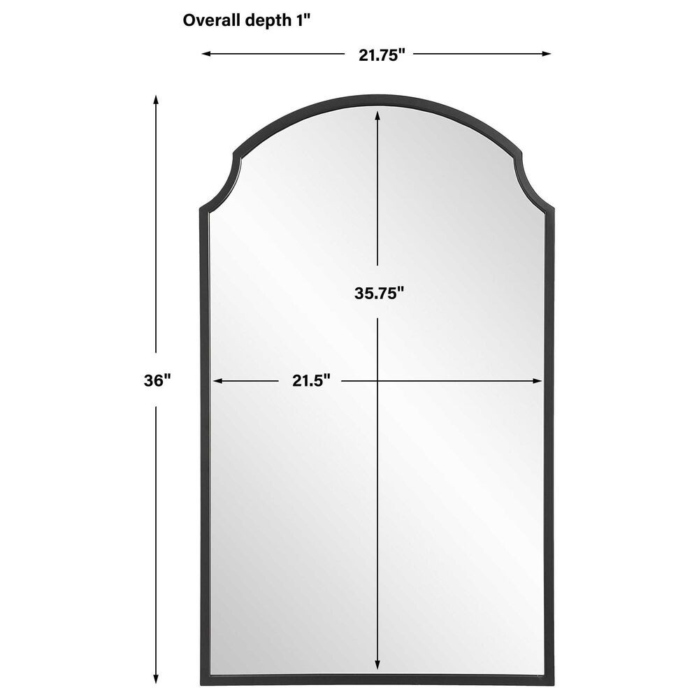 Uttermost 36&quot; Wall Mirror in Satin Black, , large