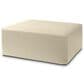 Jaxx Fairlie Faux Leather Ottoman in Natural Beige, , large