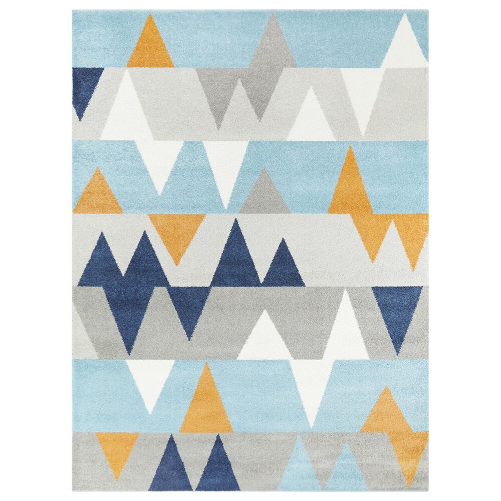 Balta Rugs Modern Geometric 3"11" x 5"7" Blue Area Rug, , large