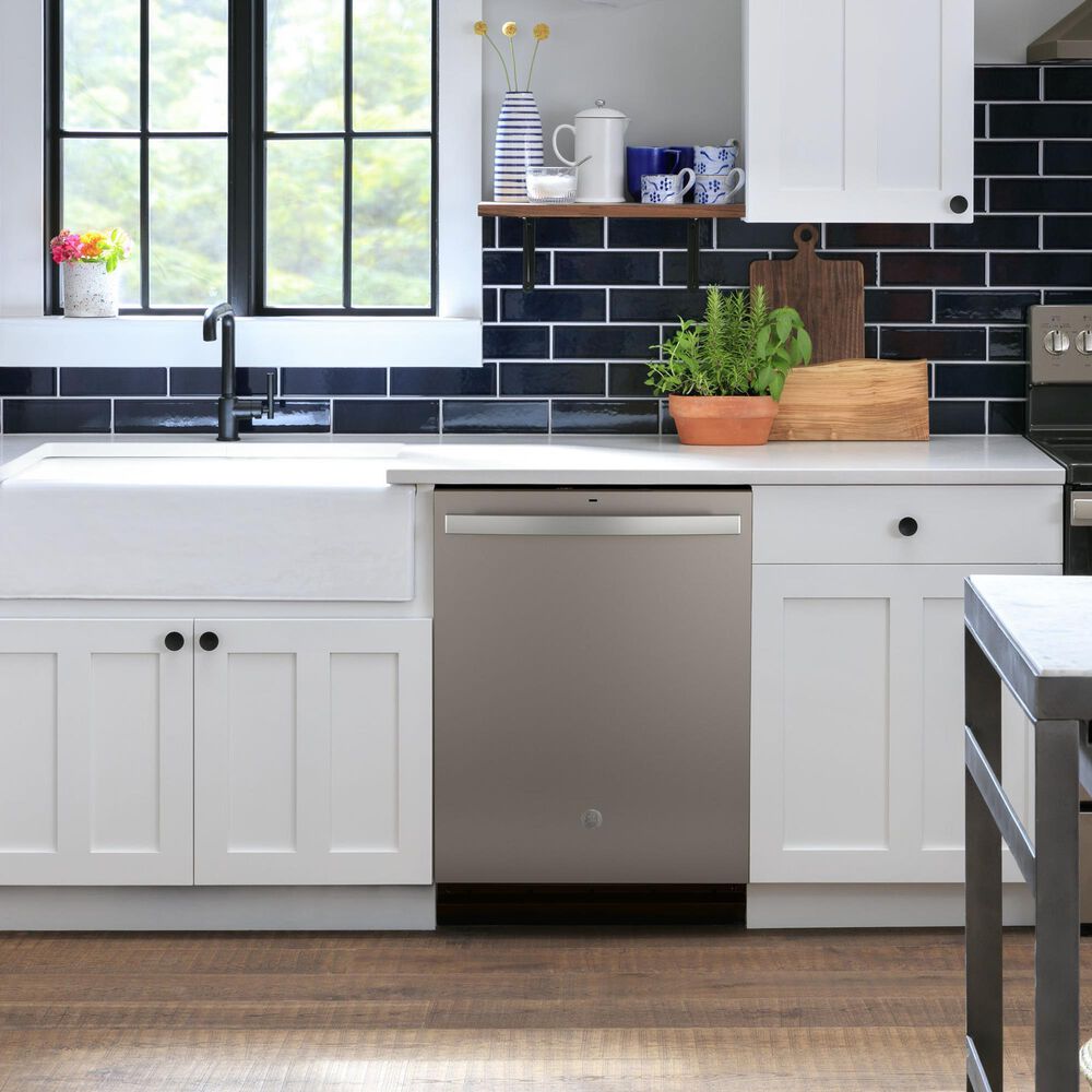 GE Appliances 24&quot; Built-In Bar Handle Dishwasher with Top Control and 52 dBA in Slate, , large