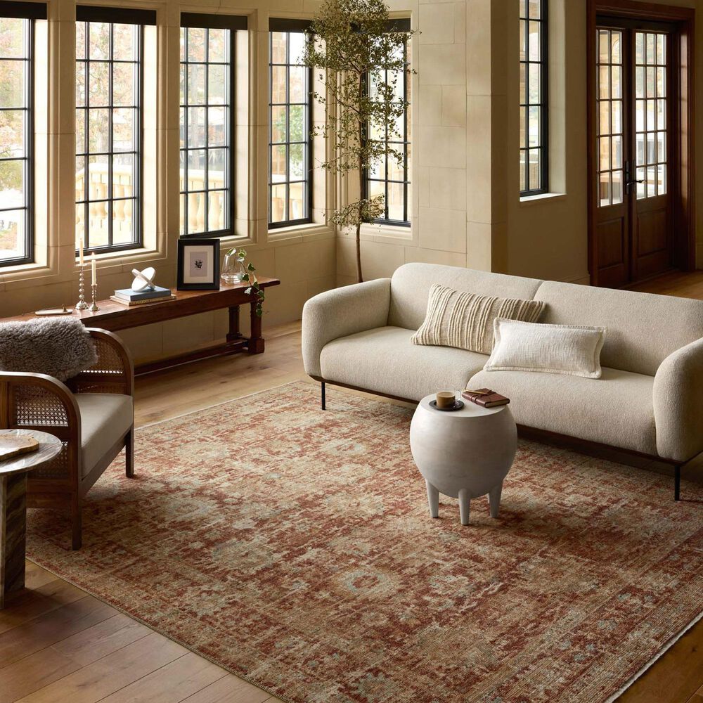 Loloi Heritage 4&#39; x 6&#39; Brick and Multicolor Area Rug, , large
