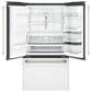 Cafe 27.8 Cu. Ft. French Door Refrigerator Energy Star with Hot Water Dispenser in Matte White and Brushed Bronze, , large