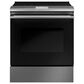 Cafe 5.3 Cu. Ft. Slide-In Electric Range in Brushed Stainless, , large