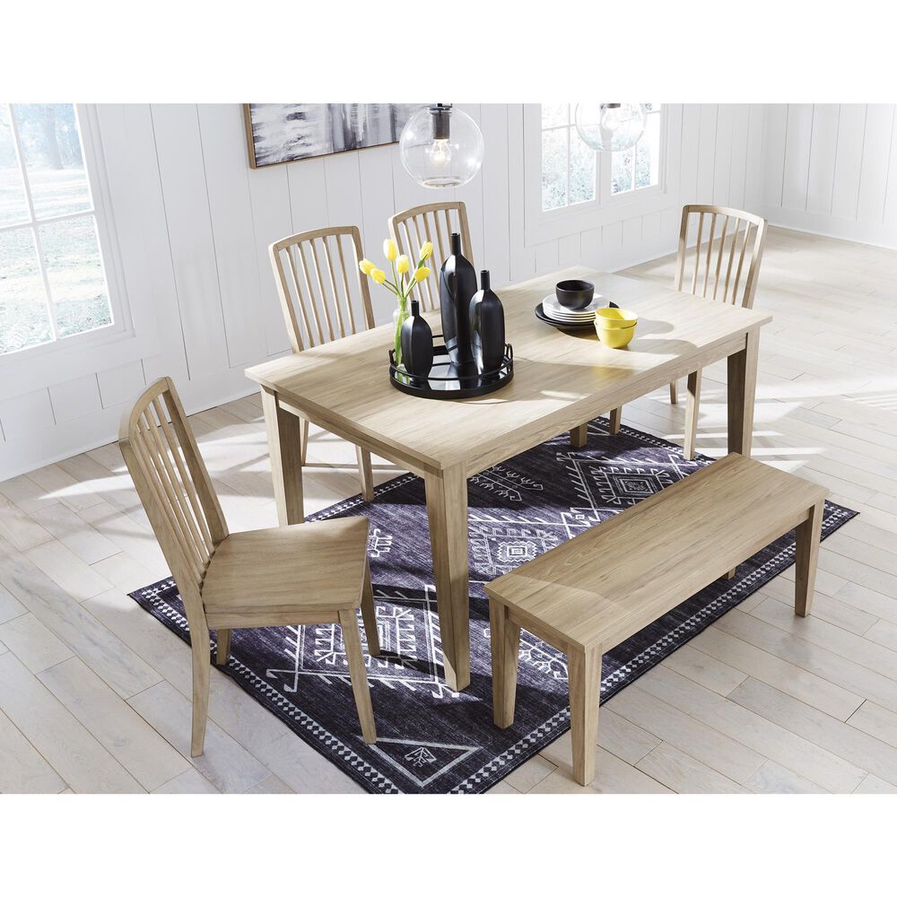 Ashley Gleanville Dining Table in Light Brown - Table Only, , large