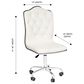 Impressions Vanity Royal Tufted Vanity Chair with Pink Cushion in Silver, , large