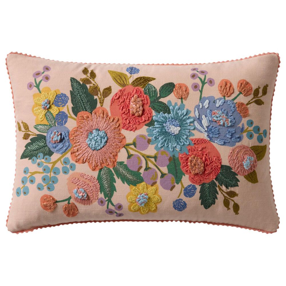 Loloi Vintage Garden Pink / Multi 13"" x 21"" Cover w/Down Pillow, , large