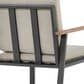 Armen Living Nofi Outdoor Dining Chair with Taupe Cushion in Charcoal and Teak (Set of 2), , large