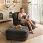 HOMLUX 2-Piece Bean Bag Chair and Ottoman in Gray, , large
