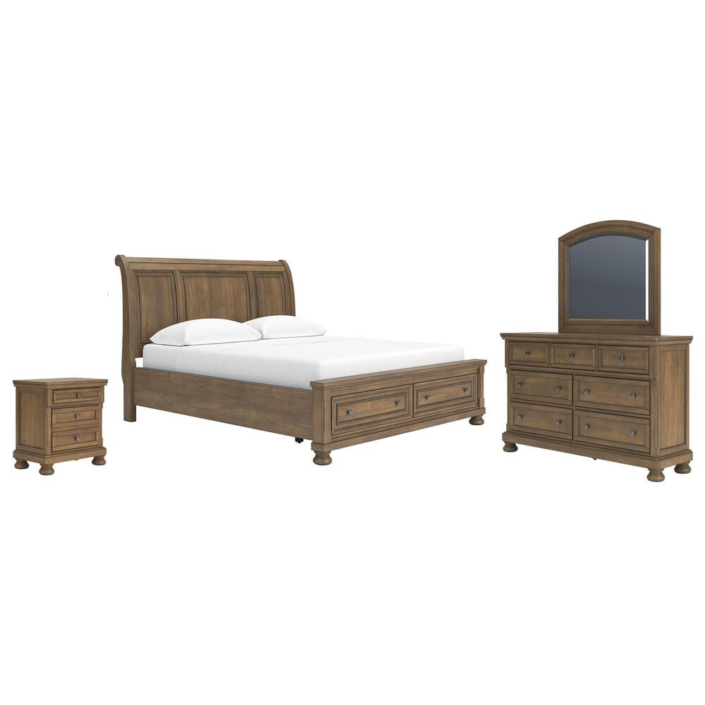 Ashley Feddinger 4-Piece California King Storage Bedroom Set in Chestnut Brown, , large