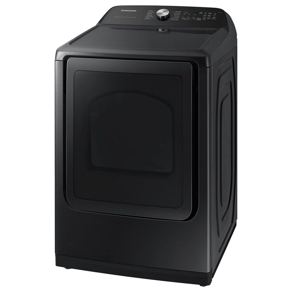 Samsung 5.2 Cu. Ft. Smart Top Load Impeller Washer and 7.4 Cu. Ft. Electric Dryer in Brushed Black, , large