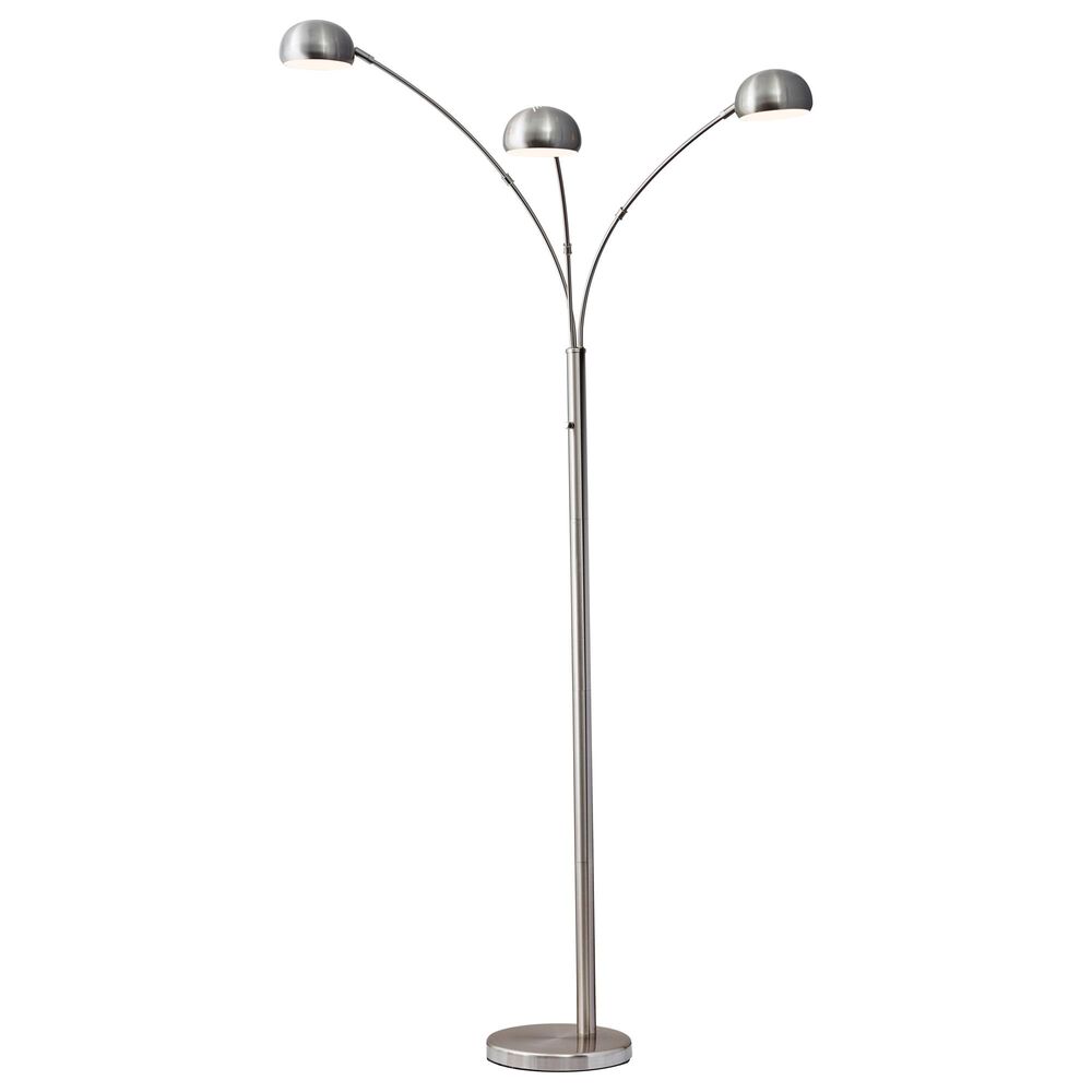 Adesso Domino Arc Lamp in Brushed Steel, , large
