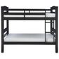 Linon Home Decor Levi Twin Over Twin Bunk Bed in Black, , large