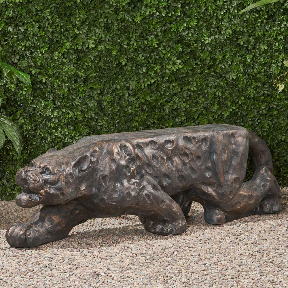 Hearth and Haven Outdoor Leopard Bench in Copper, , large