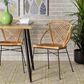 Baxton Studio Pro Arm Chair in Natural Brown and Black (Set of 2), , large