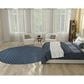 Nourison Twist Reversible 8" Round Blue Indoor/Outdoor Area Rug, , large